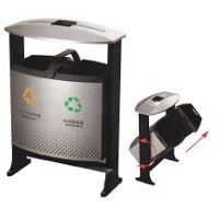 Stainless steel recycle bins