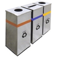 Stainless steel recycle bins