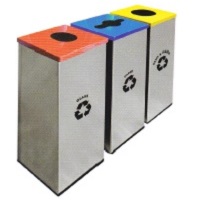 Stainless steel recycle bins