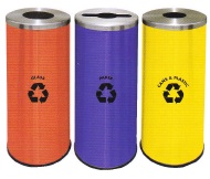 Stainless steel recycle bins