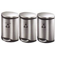 Stainless steel recycle bins
