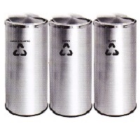 Stainless steel recycle bins