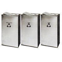 Stainless steel recycle bins